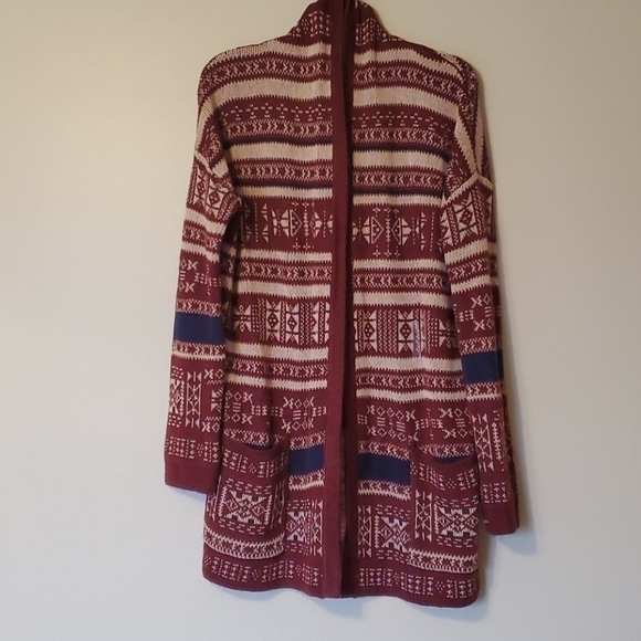 Billabong Aztec Y2K Trek boho Cardigan Sweater - Picture 3 of 10